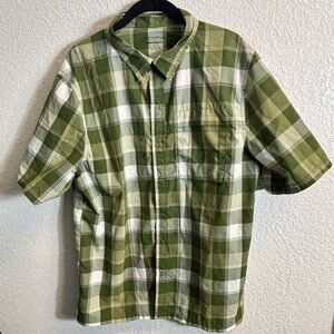 Great Northwest Clothing Company Olive and White Plaid Shirt